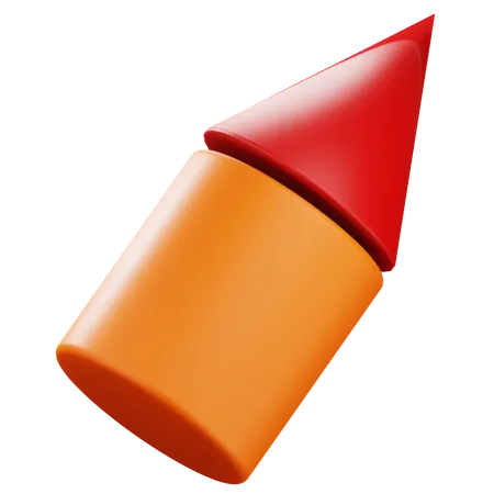 Formato de cone e cilindro  3D Icon