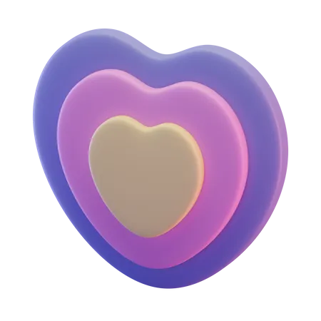 Formato de coração  3D Illustration