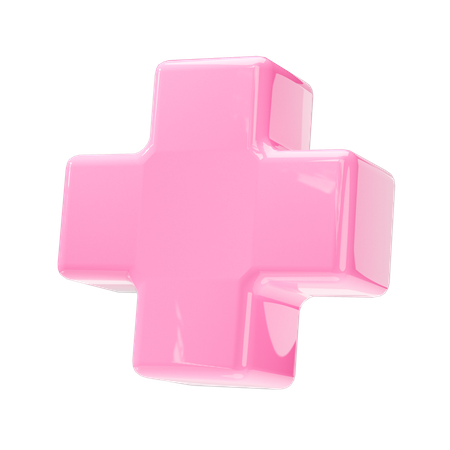 Forma de cruz  3D Icon