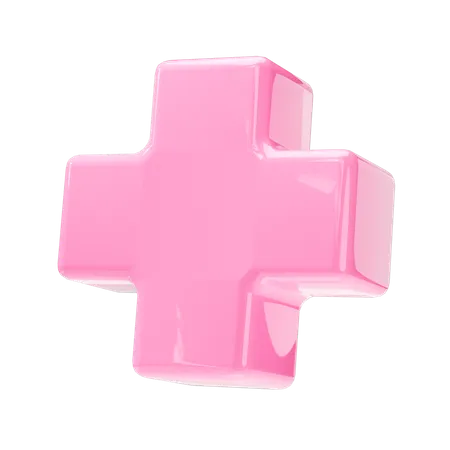 Forma de cruz  3D Icon