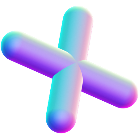Forma de cruz  3D Icon
