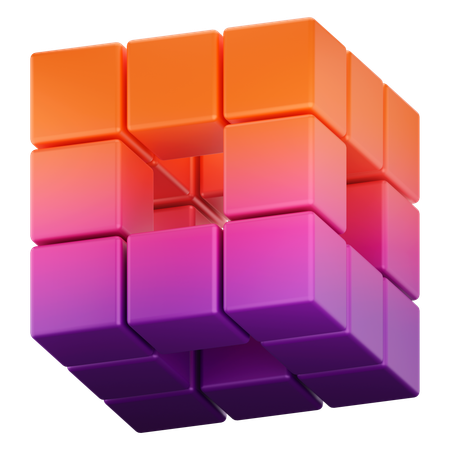 Forma de cubo  3D Icon