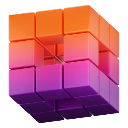 Forma de cubo  3D Icon