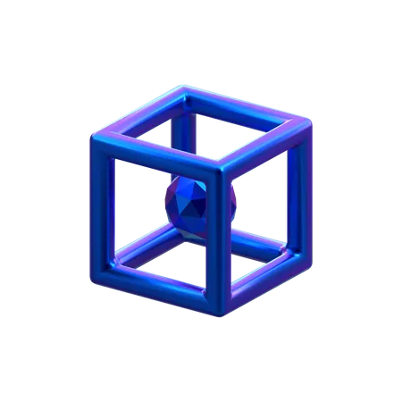 Forma de cubo  3D Icon