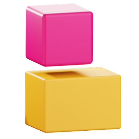 Forma de cubo e cubóide  3D Icon