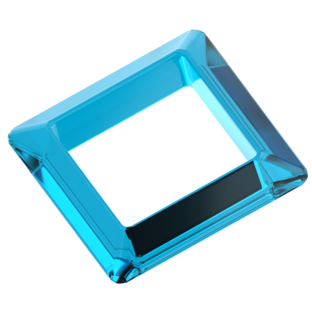 Formato de cubo oco  3D Icon