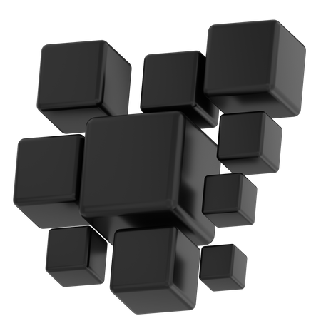 Forma de cubos  3D Icon