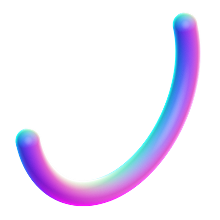 Forma curva  3D Icon