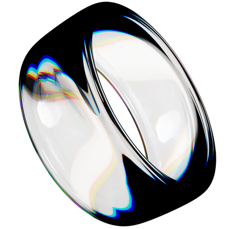 Forma abstrata de dispersão de vidro  3D Icon