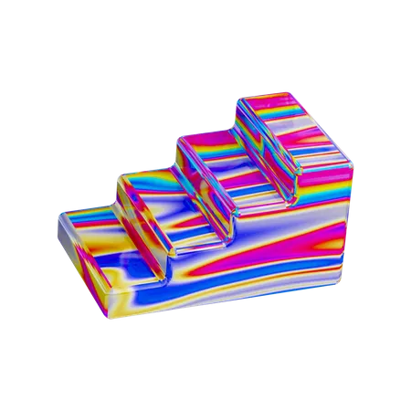 Icone De Forma Abstrata Holografica 3 D 3D Illustration
