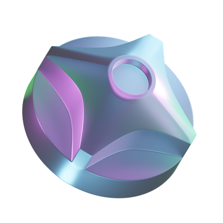 Forma de estrela grossa  3D Icon