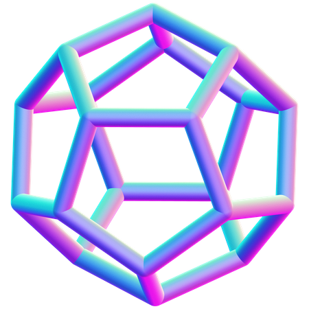 Formato de estrutura de arame  3D Icon