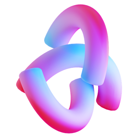 Forma gradiente abstrata de anel  3D Icon