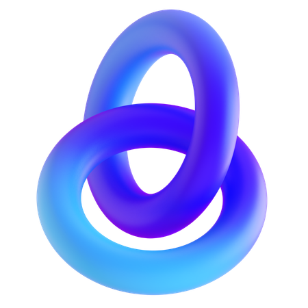 Forma gradiente abstrata de anel  3D Icon