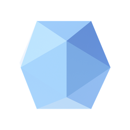Forma de icosaedro  3D Illustration