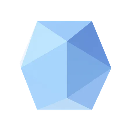 Forma de icosaedro  3D Illustration