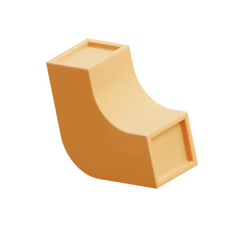 Forma curva em l  3D Icon