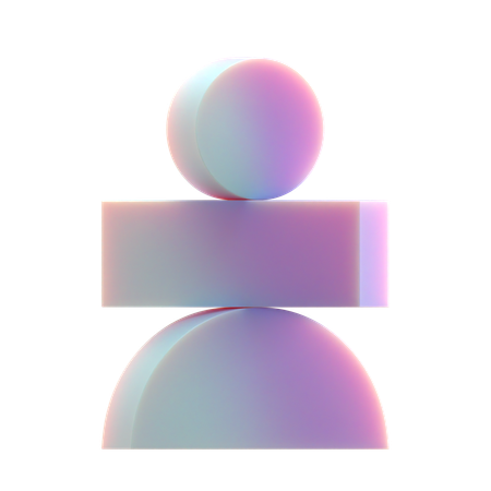 Forma de objetos equilibrados  3D Icon