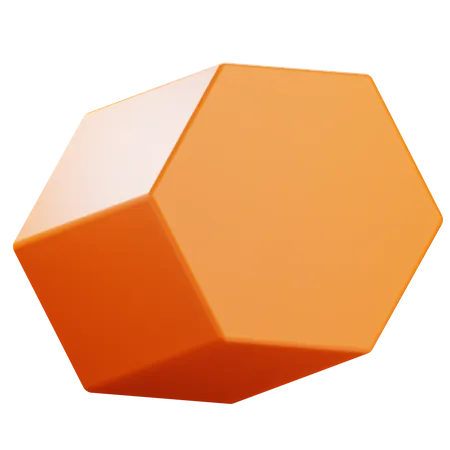 Forma de prisma hexagonal  3D Icon