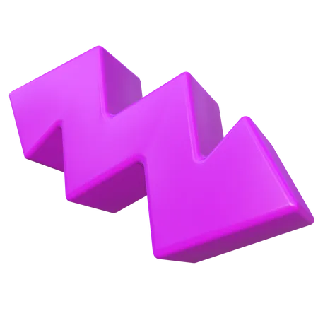 Forma de trovão  3D Icon