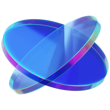 Forma de vidro abstrata  3D Icon