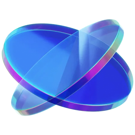 Forma de vidro abstrata  3D Icon