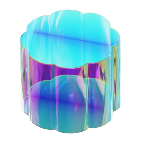 Forma de vidro abstrata  3D Icon