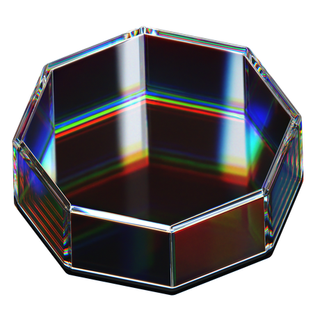 Forma de vidro abstrata  3D Icon