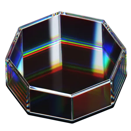 Forma de vidro abstrata  3D Icon