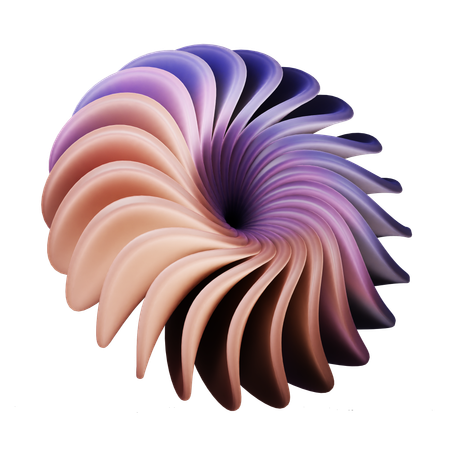 Forma espiral geométrica  3D Icon