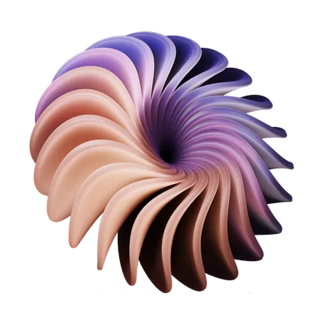 Forma espiral geométrica  3D Icon