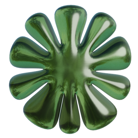 Forma abstrata floral  3D Icon