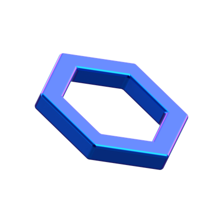 Formato hexágono  3D Icon