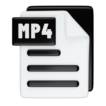 Formato mp4  3D Icon