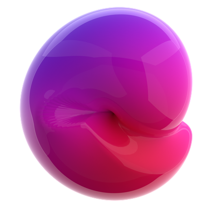 Forma oval  3D Icon