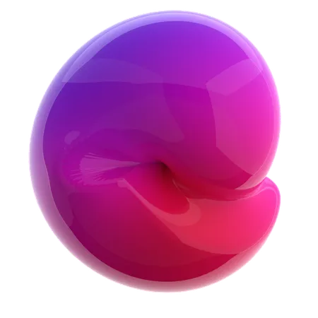 Forma oval  3D Icon