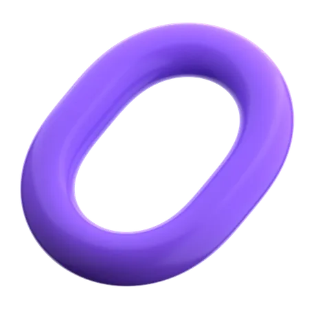 Forma abstrata oval  3D Icon