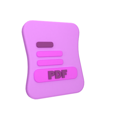 Formato pdf  3D Icon