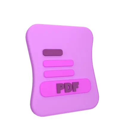 Formato pdf  3D Icon