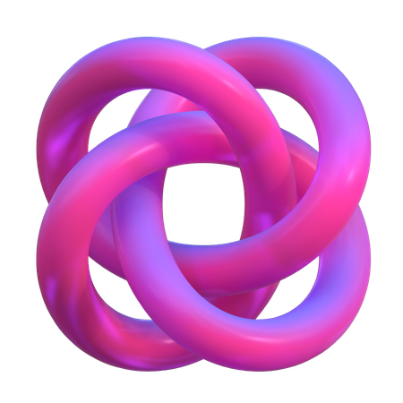 Forma abstrata quádrupla  3D Icon