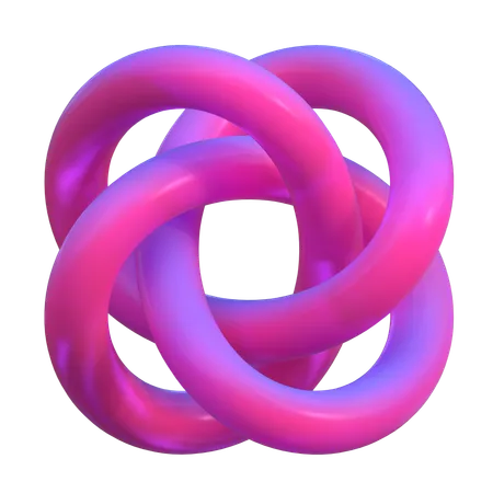 Forma abstrata quádrupla  3D Icon