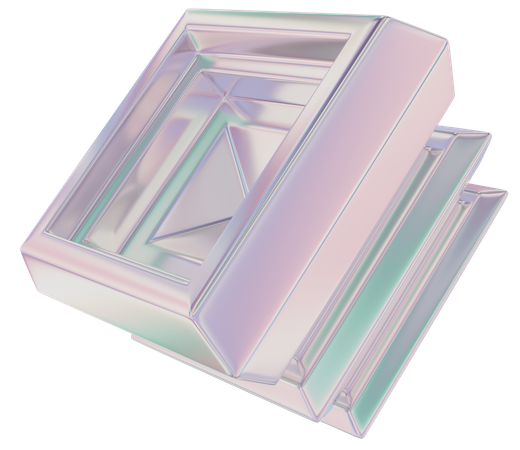Formato quadrado multicamadas  3D Icon