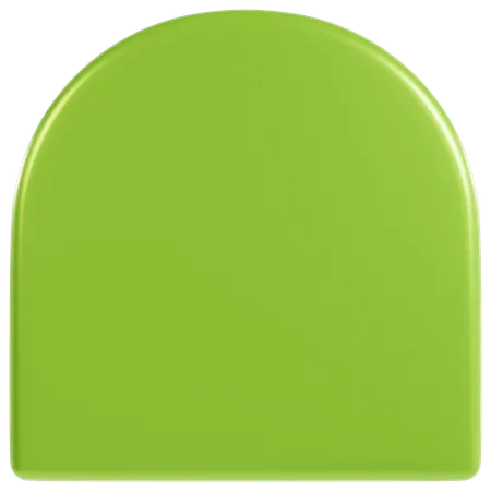 Formato Ousado Verde Vibrante  3D Icon