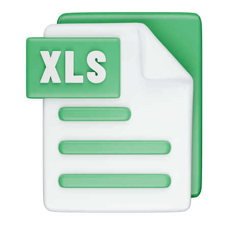 Formato xls  3D Icon