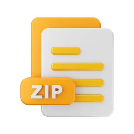 Formato zip  3D Illustration