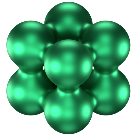 Forme abstraite de l'atome  3D Icon