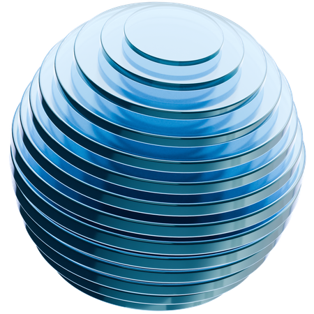 Forme abstraite de boule tranchée  3D Icon