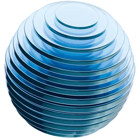 Forme abstraite de boule tranchée  3D Icon