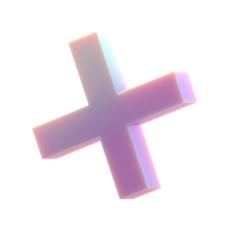 Forme abstraite de croix  3D Icon