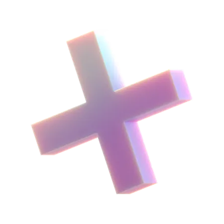 Forme abstraite de croix  3D Icon